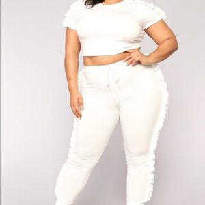 White jogger fit 3X